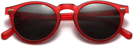 Gleyemor Vintage Polarized Sunglasses for Men Round Sunglasses UV400 Protection Retro Hand-crafted Acetate Frame