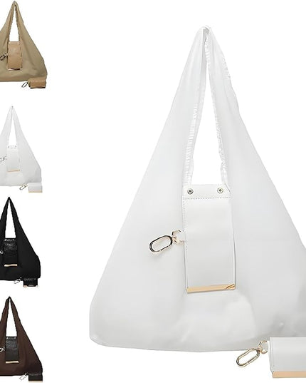 Keychain Tote Bag, Compact Handbag for Women, Expandable & Portable Purse for Daily Errands, Shopping, Work