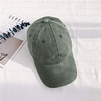 HH HOFNEN Men Women Washed Distressed Twill Cotton Baseball Cap Vintage Adjustable Dad Hat