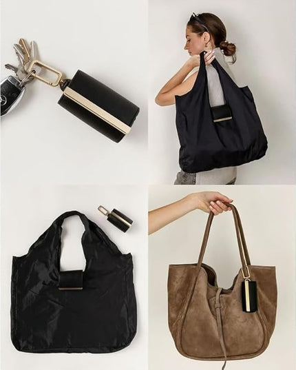 Keychain Tote Bag, Compact Handbag for Women, Expandable & Portable Purse for Daily Errands, Shopping, Work