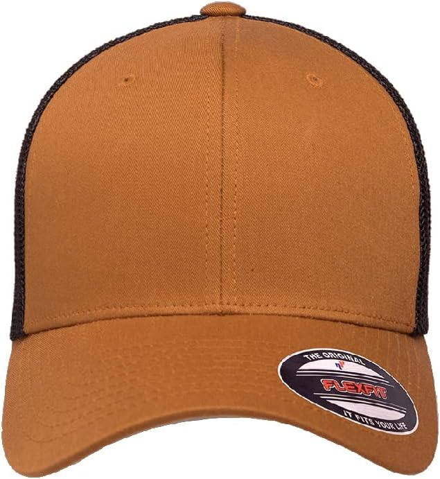 Flexfit 6511 Fitted Mid-Profile Stretchable Mesh Panels Trucker Cap | Bulk Pack Available