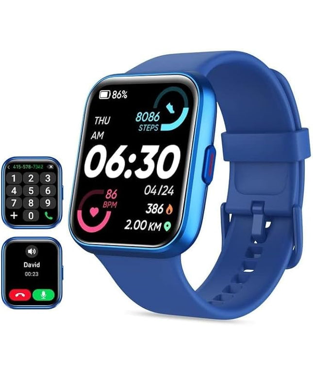 Smart Watch for Women Android & iPhone, Alexa Built-in, 1.8" Touch Screen Fitness Tracker with Answer/Make Calls, IP68 Waterproof Heart Rate/Sleep/SpO2 Monitor, Pedometer, 100+ Sport Modes, Dark Blue