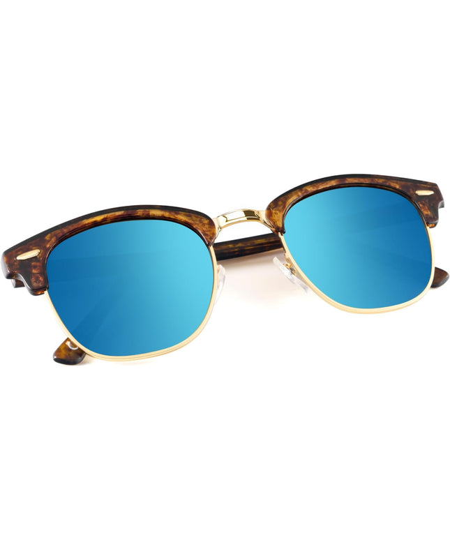 KALIYADI Polarized Sunglasses for Men and Women Semi-Rimless Frame Driving Sun glasses UV Blocking