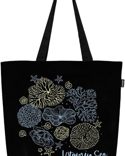 Ecoright Aesthetic Canvas Tote Bag for Women Large Zipper Tote Bags with Pocket, Womens Tote Bag for Yoga, Work, Beach