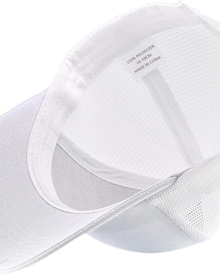 Mesh Snapback Hat (M/L/XL/XXL) - Blank Structured Men's Trucker Hats-Baseball Caps - Adjustable Ball Cap