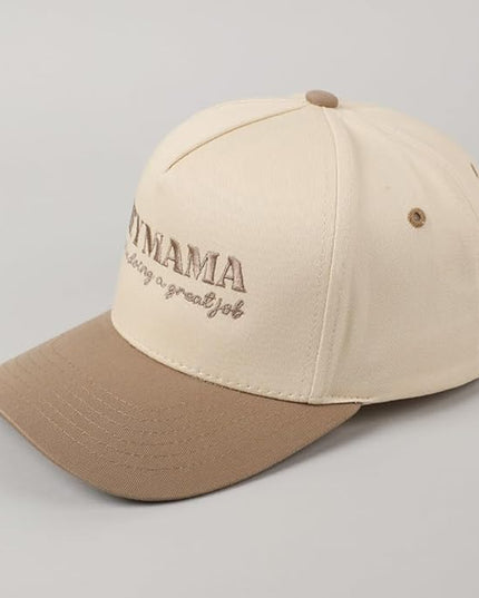 MIRMARU Two-Tone Vintage Canvas Trucker Hats for Men & Women, Adjustable Size Baseball Caps with Trendy Embroidered Design