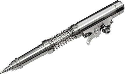 Heavy-Duty EDC Ballpoint Pen - Stainless Steel, Refillable, Push Cap Mechanism, Ergonomic Design for Office/Everyday Use (1-Pack)