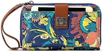 Sakroots Artist Circle Smartphone Crossbody in Coated Canvas, Detachable Wristlet Strap