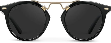 WearMe Pro - Women's Polarized, Round Retro, Double-Bridge Vintage Sunglasses