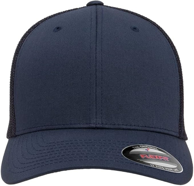 Flexfit 6511 Fitted Mid-Profile Stretchable Mesh Panels Trucker Cap | Bulk Pack Available
