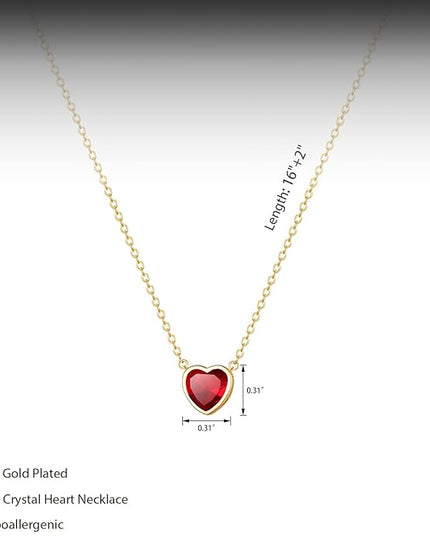 Cute Heart Necklace Dainty 18k Gold Plated Tiny Heart Pendant Choker Necklaces Small Gold Love Open Heart Chain Necklace for Women Simple Gold Necklace for Women Trendy Jewelry