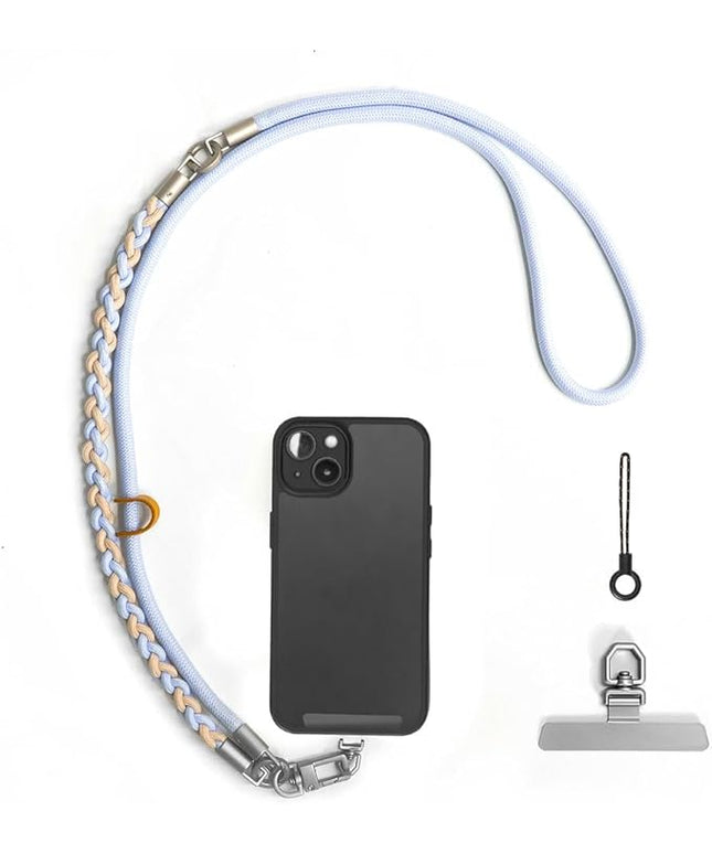 Besnfoto Phone Lanyard Crossbody Phone Strap 3-IN-1 Neck and Wrist strap for Cell Phone 360°Universal Metal Buckles and Tabs
