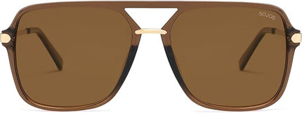 SOJOS Sunglasses for Women & Men, Square, Retro, Polarized Lens, Trendy Aviator, 90s Shades