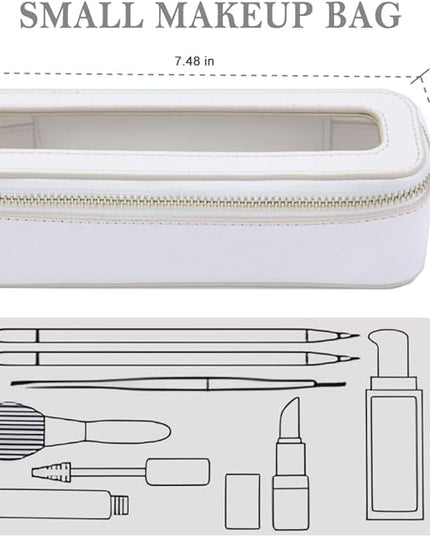 Travel Clear Makeup Bag Set, TSA Approved Cosmetic Bag Case with Zipper Portable Makeup Pouch Toiletry Bag Traveling Cosmetic Organizer Storage Bag Car Organizer Car Essentials