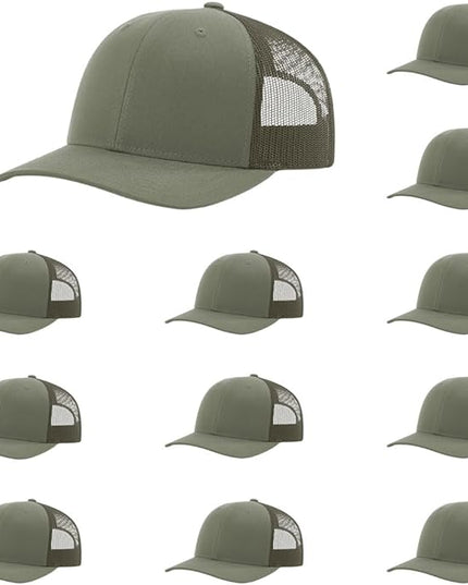 Richardson 112 Classic Six-Panel Adjustable Snapback Trucker Cap | Bulk Packs Available