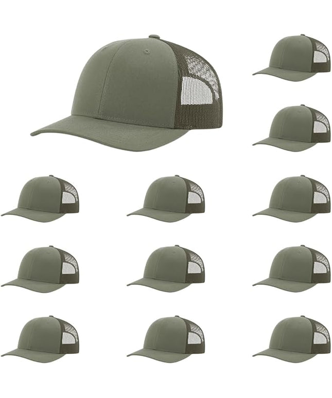 Richardson 112 Classic Six-Panel Adjustable Snapback Trucker Cap | Bulk Packs Available