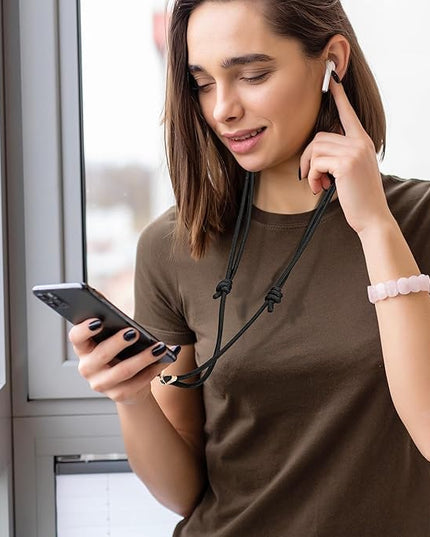 Anti-Theft Phone Lanyard Crossbody & Wrist Strap | 2 Phone Tabs, Secure Lock Design | Universal for All Phones | Adjustable Strap with Premium Metal Buckles | Skin-Friendly Nylon