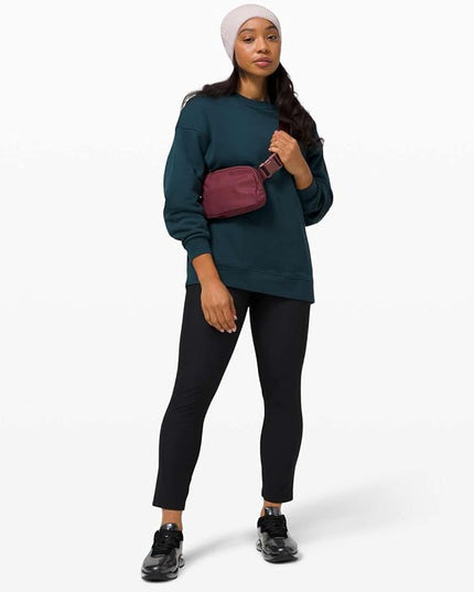 YOSHUYUKI Waist Belt Bag for Women Lulu Dupes Mini Small Crossbody Purse Sling Bag Cute Fashion Waterproof Fanny Pack Over The Shoulder Bags Fashionable Travel Running Belt Pouch Bum Bag Red Merlot