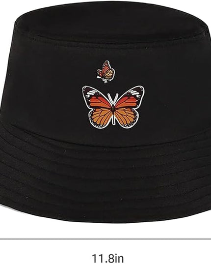 XYIYI Fashion Embroidery Bucket Hat Cotton Beach Fisherman Hats for Women Girls