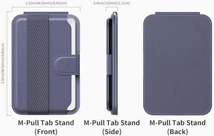 Sinjimoru Pull & Eject Magnetic Wallet for iPhone, 3-Card Holder with Adjustable Stand, Compatible with MagSafe, Lavender