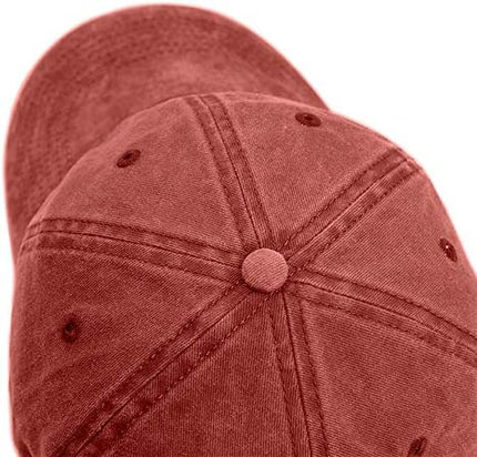 HH HOFNEN Men Women Washed Distressed Twill Cotton Baseball Cap Vintage Adjustable Dad Hat
