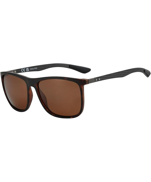 ZENOTTIC Square Polarized Sunglasses for Men Ultralight Carbon Fiber Sun Glasses Driving Fishing Golf Sports UV400 Protection
