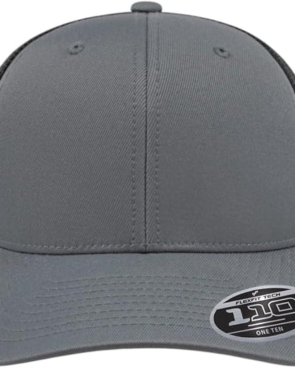 Cap America i8502 Flexfit 110 Premium Mid Profile 6-Panel Mesh Back Trucker Cap Hat w/UV Guard & Adjustable Snapback