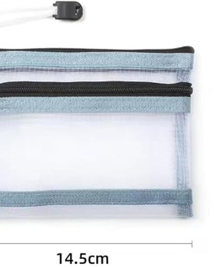 3 Pack Travel Document Organizer Case with Dual Zipper Card Pouch Mesh Small Travel Pouch Passport Holder Passport Wallet for Travel Essentials ID Cards Credit Card Money Coins Air Tickets