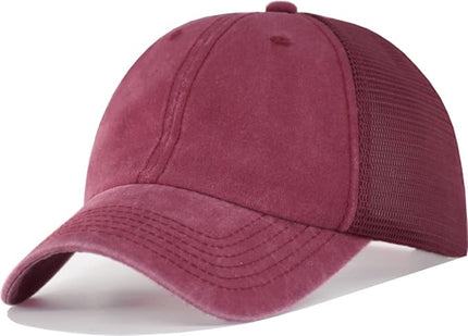 CYGTE Distressed Soft Trucker Hat | XL/XXL Available | Unstructured Vinatge Washed Snapback Baseball Cap for Men Women