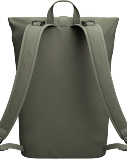 Db Journey Essential Backpack - Lightweight, Durable Rolltop Backpack with Laptop Compartment for Work, and Gym, Travel with Roller Bag Attachment, 12L - Moss Green