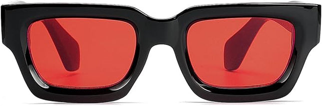 Trendy Square Sunglasses for Men Women Fashion Thick Rectangle Sun Glasses UV Protection Shades Designer Style