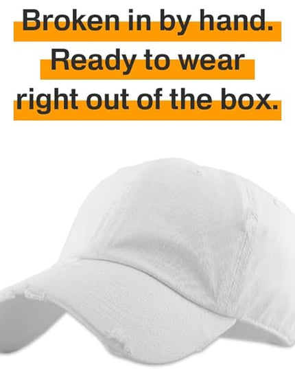 KBETHOS Vintage Washed Distressed Cotton Dad Hat Baseball Cap Adjustable Polo Trucker Unisex Style Headwear