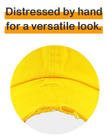 KBETHOS Vintage Washed Distressed Cotton Dad Hat Baseball Cap Adjustable Polo Trucker Unisex Style Headwear