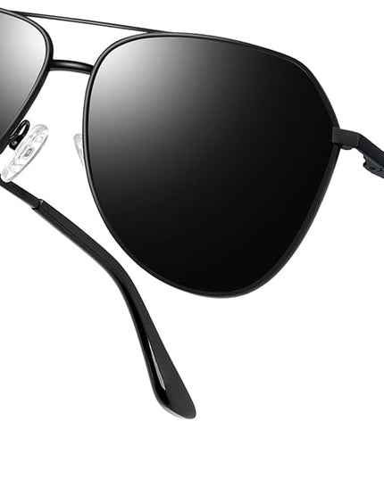 Joopin Polarized Metal Aviation Sunglasses Men, Classic Military Sun Glasses Women, Rectangle Shades UV400 Protection Costume