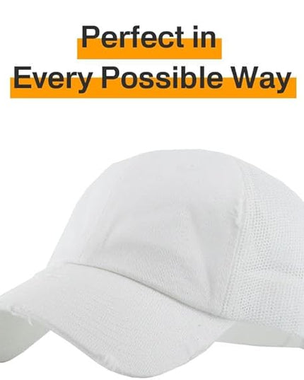KBETHOS Vintage Washed Distressed Cotton Dad Hat Baseball Cap Adjustable Polo Trucker Unisex Style Headwear
