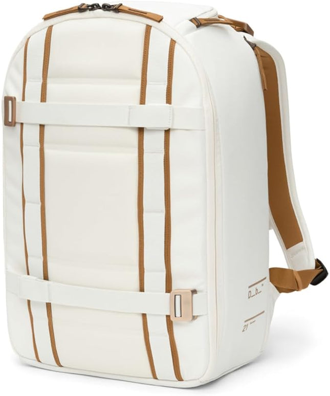Db Journey Ramverk Backpack - Durable Travel Backpack with Laptop Compartment & Pockets for Work, Luggage with Roller Bag Hook Up System, 21L - Oatmilk