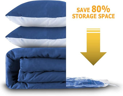 Vacuum Storage Bags 7 Jumbo, Space Saver Sealer Bags,Vacuum seal bags for clothing, Pillows, Comforters, Blankets, Bedding