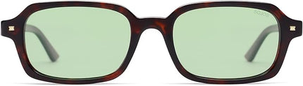 SOJOS Trendy Rectangle Polarized Sunglasses Womens Mens, Small Retro Fashion Thin Slim Square Sunnies SJ2610