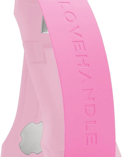 LOVEHANDLE PRO Premium Phone Grip - Silicone Phone Strap - Magnetic Phone Mount and Kickstand for Smartphone and Tablet - Bubblegum Pink Glow Silicone