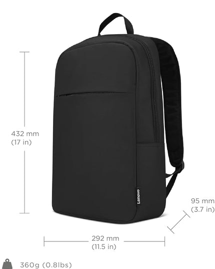 Lenovo Laptop Backpack B215 for Computers Up to 15.6-Inch – Multi Compartment Water Repellant Bag for Travel, Professional Use, College, Work - Black (Large)