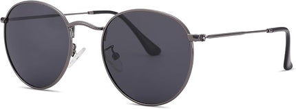Pro Acme Small Round Metal Polarized Sunglasses for Women Retro Designer Style