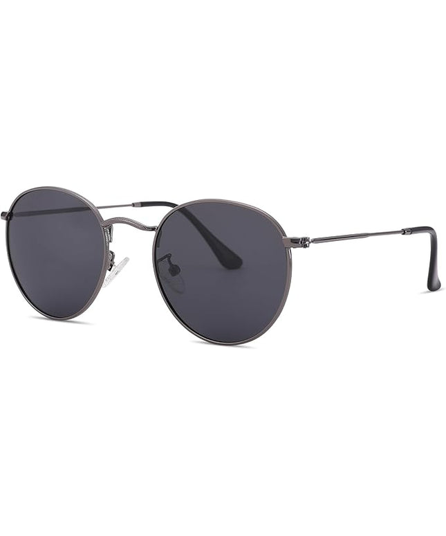 Pro Acme Small Round Metal Polarized Sunglasses for Women Retro Designer Style