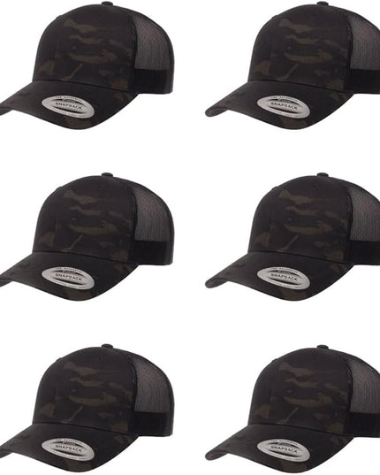Yupoong Classic Premium Mesh 6 Panel Retro Trucker Cap | Mid Profile Snapback | OSFA | Bulk Pack Available