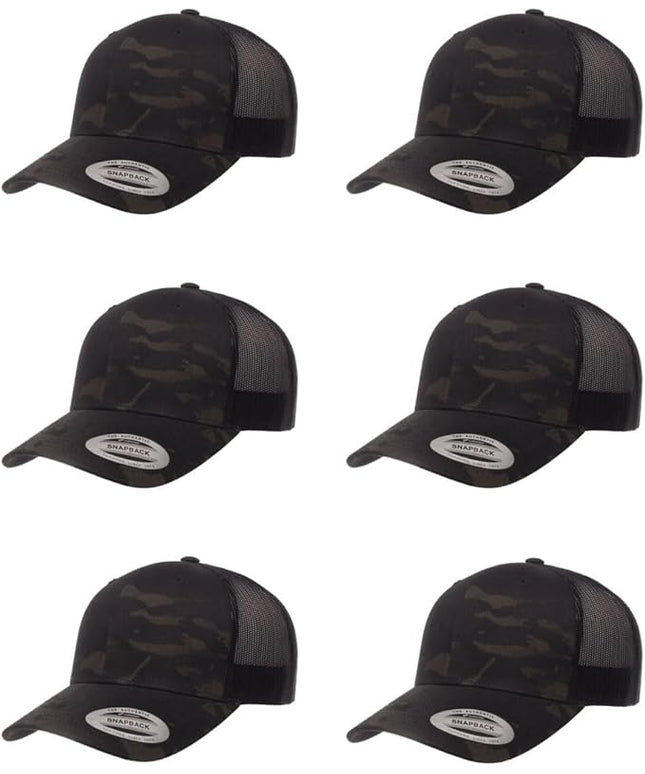 Yupoong Classic Premium Mesh 6 Panel Retro Trucker Cap | Mid Profile Snapback | OSFA | Bulk Pack Available