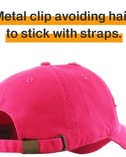KBETHOS Vintage Washed Distressed Cotton Dad Hat Baseball Cap Adjustable Polo Trucker Unisex Style Headwear