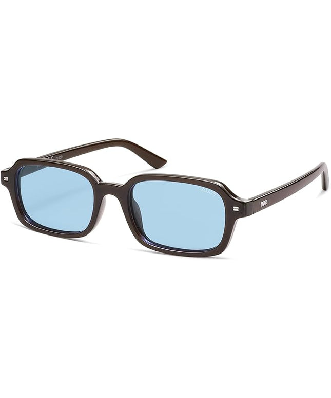 SOJOS Trendy Rectangle Polarized Sunglasses Womens Mens, Small Retro Fashion Thin Slim Square Sunnies SJ2610