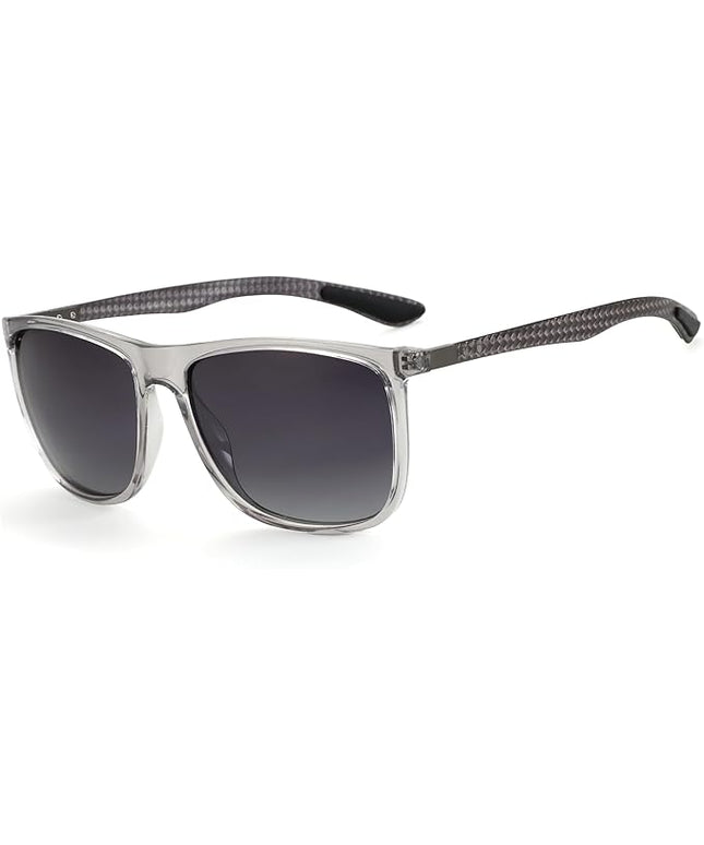 ZENOTTIC Square Polarized Sunglasses for Men Ultralight Carbon Fiber Sun Glasses Driving Fishing Golf Sports UV400 Protection