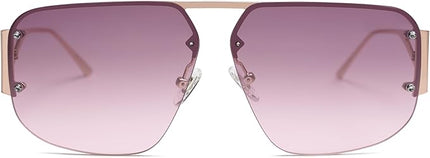 SOJOS Trendy Aviator Sunglasses Mens Womens Retro Metal Rimless Frame Shades Lentes De Sol Para Mujer SJ1192