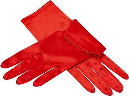 Sahabowi Satin Gloves Formal Bridal Banquet Party Wedding Opera Solid Colorful Mitten For Women