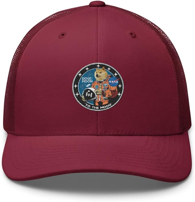 Doge/Moon NASA Logo Trucker Cap